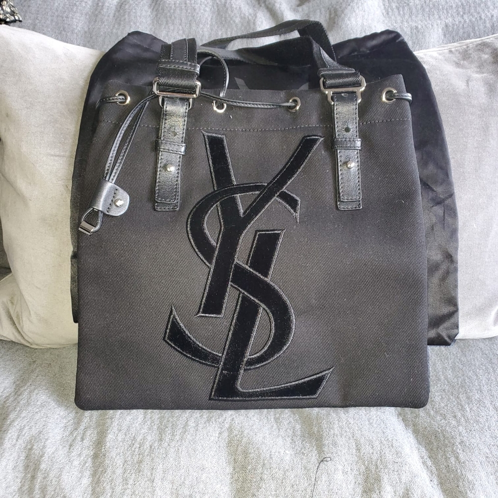 YSL Paris drawstring tote
